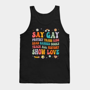Protect Trans Kids Show Ur Love LGBT Gift Tank Top